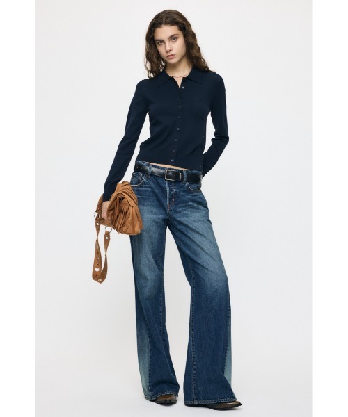 MOUSSY(マウジー)の「【26年AW新作】TWISTED WIDE STRAIGHT(デニムパンツ・レディース・ブルー/ダークブルー・1/2/0)」の10枚目の写真
