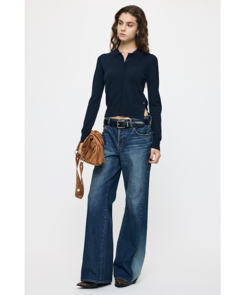 MOUSSY(マウジー)の「【26年AW新作】TWISTED WIDE STRAIGHT(デニムパンツ・レディース・ブルー/ダークブルー・1/2/0)」の11枚目の写真