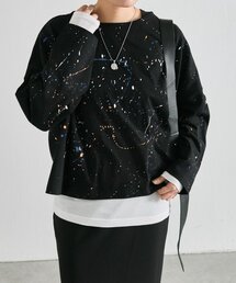 ear PAPILLONNER（イアパピヨネ）の「ペイントロングTシャツ【SUM1 STYLE】（Tシャツ/カットソー）」