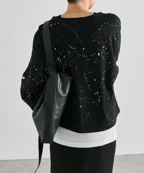 ear PAPILLONNER(イアパピヨネ)の「ペイントロングTシャツ【SUM1 STYLE】(Tシャツ/カットソー・レディース・ブラック/ベージュ/ブラウン/ブラック系その他/ブラウン系その他・FREE)」の8枚目の写真
