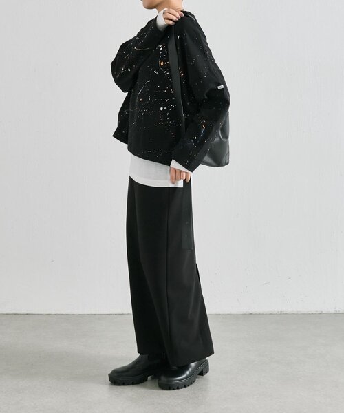ear PAPILLONNER(イアパピヨネ)の「ペイントロングTシャツ【SUM1 STYLE】(Tシャツ/カットソー・レディース・ブラック/ベージュ/ブラウン/ブラック系その他/ブラウン系その他・FREE)」の10枚目の写真