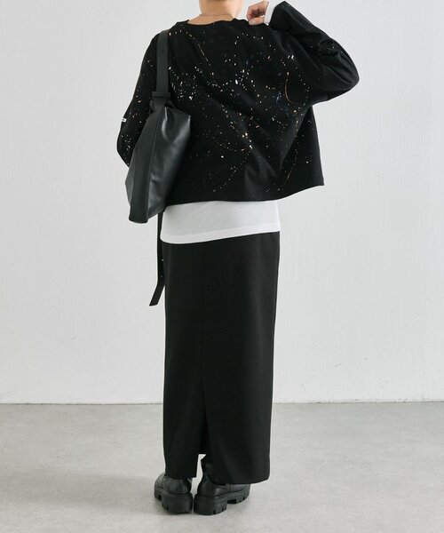 ear PAPILLONNER(イアパピヨネ)の「ペイントロングTシャツ【SUM1 STYLE】(Tシャツ/カットソー・レディース・ブラック/ベージュ/ブラウン/ブラック系その他/ブラウン系その他・FREE)」の11枚目の写真