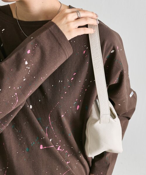 ear PAPILLONNER(イアパピヨネ)の「ペイントロングTシャツ【SUM1 STYLE】(Tシャツ/カットソー・レディース・ブラック/ベージュ/ブラウン/ブラック系その他/ブラウン系その他・FREE)」の18枚目の写真