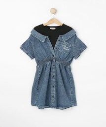 SHOO・LA・RUE（シューラルー）の「【110-150㎝】デニムドッキングワンピース（ワンピース）」