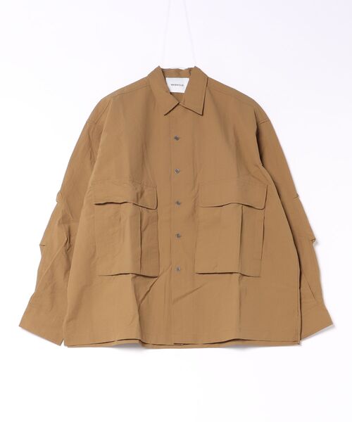 MILITARY（ミリタリー）の「【MAISON CLUB】Relaxed Nylon Fatigue Jacket / リラックスナイロンファティーグジャケット SNF（その他アウター・メンズ・ベージュ/ネイビー/パープル・L/M）」の2枚目の写真