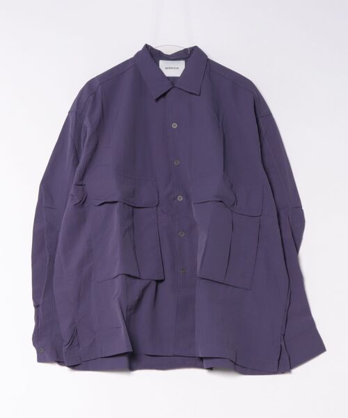 MILITARY（ミリタリー）の「【MAISON CLUB】Relaxed Nylon Fatigue Jacket / リラックスナイロンファティーグジャケット SNF（その他アウター・メンズ・ベージュ/ネイビー/パープル・L/M）」の3枚目の写真