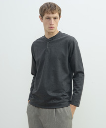 MEN'S MELROSE | 接結モクロディヘンリーネックTシャツ(Tシャツ/カットソー)