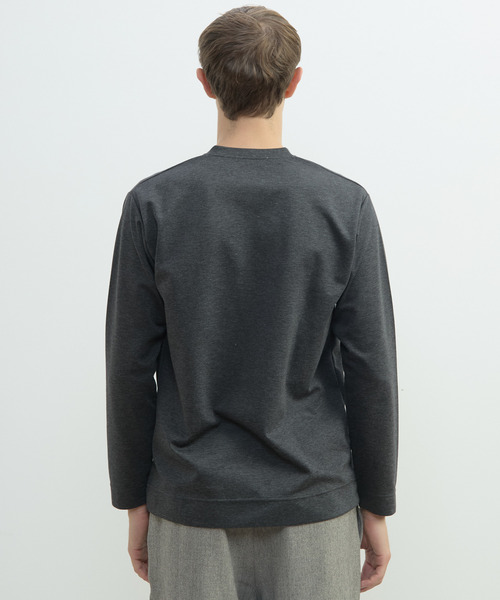 MEN'S MELROSE(メンズメルローズ)の「接結モクロディヘンリーネックTシャツ(Tシャツ/カットソー・メンズ・チャコールグレー/ライトグレー/ネイビー・3/4)」の6枚目の写真