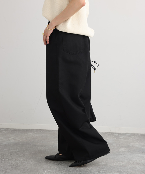 journal standard L'essage（ジャーナルスタンダードレサージュ）の「SARROUELワイドパンツ（その他パンツ・レディース・ベージュ/ブラック・38/36）」の9枚目の写真