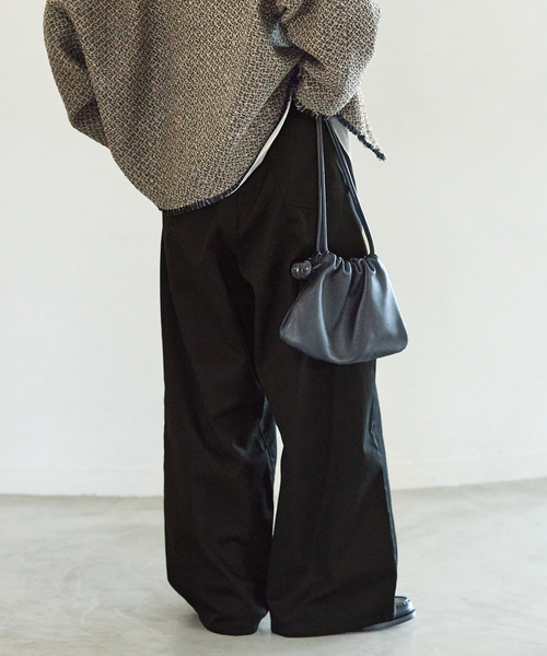 journal standard L'essage（ジャーナルスタンダードレサージュ）の「SARROUELワイドパンツ（その他パンツ・レディース・ベージュ/ブラック・38/36）」の15枚目の写真