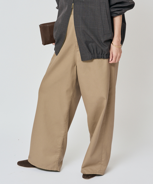 journal standard L'essage（ジャーナルスタンダードレサージュ）の「SARROUELワイドパンツ（その他パンツ・レディース・ベージュ/ブラック・38/36）」の18枚目の写真