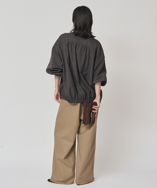 journal standard L'essage（ジャーナルスタンダードレサージュ）の「SARROUELワイドパンツ（その他パンツ・レディース・ベージュ/ブラック・38/36）」の21枚目の写真