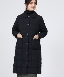キルティングコート ロング丈」に該当するブラック/黒色系のレディース