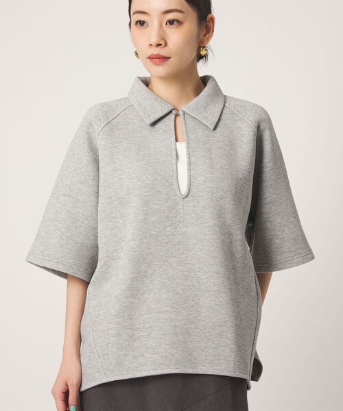 CITEN(シテン)の「<CITEN>スキッパートップ 5ブソデ(Tシャツ/カットソー・レディース・ライトグレー/ナチュラル・FREE)」の3枚目の写真