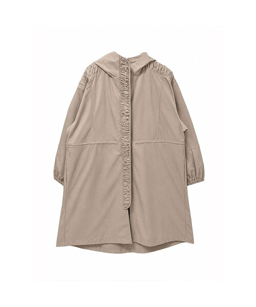 VASCARA（バスカラ）の「Shirring Hooded Long Jumper (3Colors)（その他アウター・レディース・ブラック/ベージュ/ライトブラウン・FREE）」の3枚目の写真