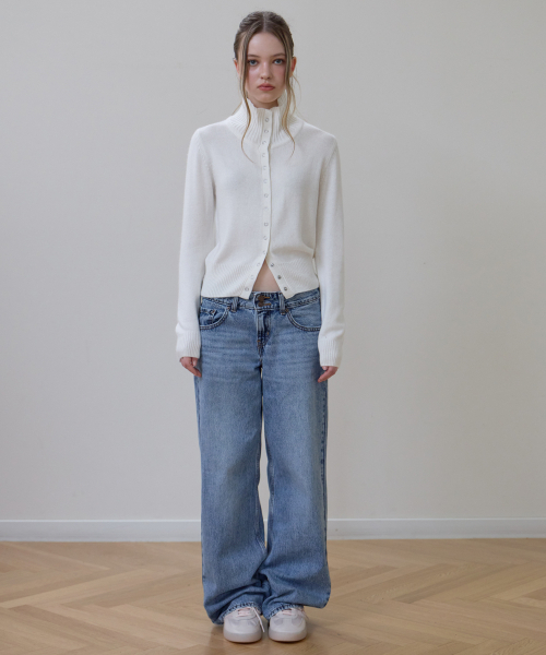 ROSEFRANTZ（ロゼフランツ）の「High Neck Eyelet Cardigan [Ivory]（カーディガン/ボレロ・レディース・アイボリー・OS）」の2枚目の写真