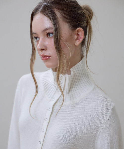 ROSEFRANTZ（ロゼフランツ）の「High Neck Eyelet Cardigan [Ivory]（カーディガン/ボレロ・レディース・アイボリー・OS）」の7枚目の写真