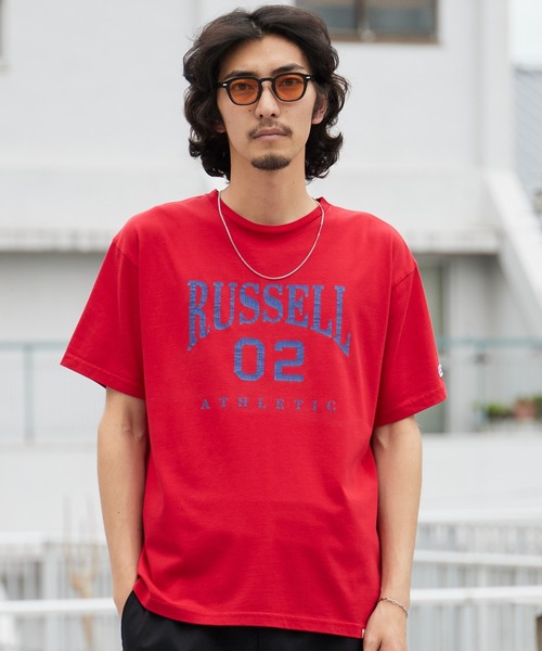 Russell Athletic(ラッセルアスレティック)の「RUSSELL ATHLETIC / ラッセルアスレティック VTG Cotton/Rayon Numbering T Tシャツ 2026年 夏 夏服(Tシャツ/カットソー・メンズ・レッド・L/M)」の4枚目の写真