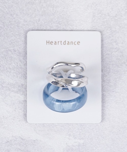 Heartdance(ハートダンス)の「アクリルカラー×ニュアンスメタル 3個セットリング(リング・レディース・アイボリー/ブルー/オレンジ・FREE)」の11枚目の写真