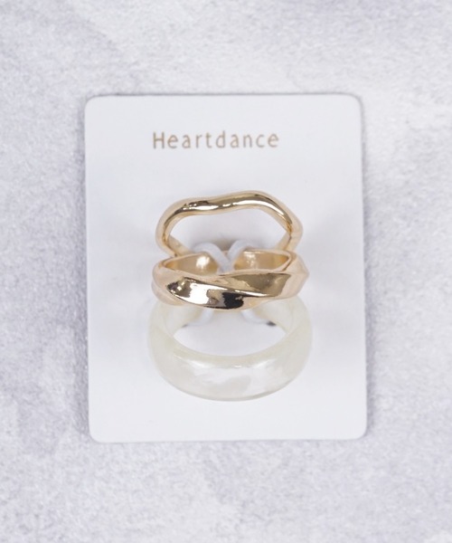 Heartdance(ハートダンス)の「アクリルカラー×ニュアンスメタル 3個セットリング(リング・レディース・アイボリー/ブルー/オレンジ・FREE)」の17枚目の写真