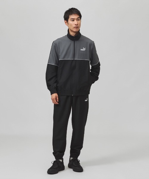 PUMA（プーマ）の「プーマ PUMA ウーブン カラーブロック スーツ（ジャージ・メンズ・ネイビー/ブラック・LL/L/3L/S/M）」の2枚目の写真