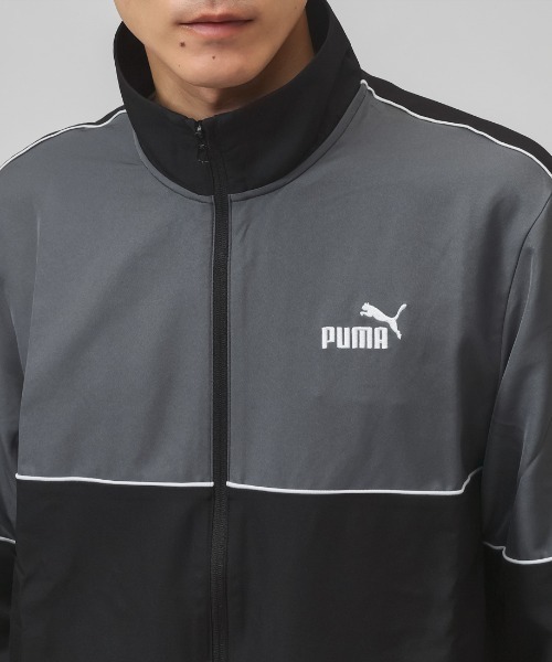 PUMA（プーマ）の「プーマ PUMA ウーブン カラーブロック スーツ（ジャージ・メンズ・ネイビー/ブラック・LL/L/3L/S/M）」の5枚目の写真