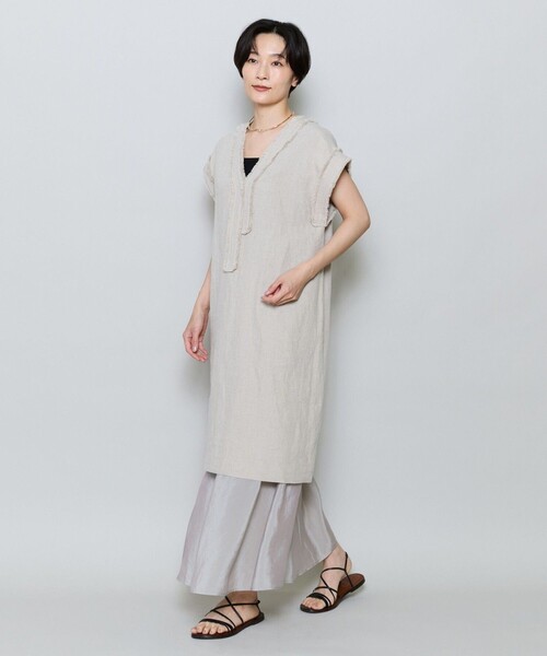 MOGA(モガ)の「リネンナチュラルワッシャーコクーンシルエットワンピース(ワンピース・レディース・キナリ・2)」の11枚目の写真