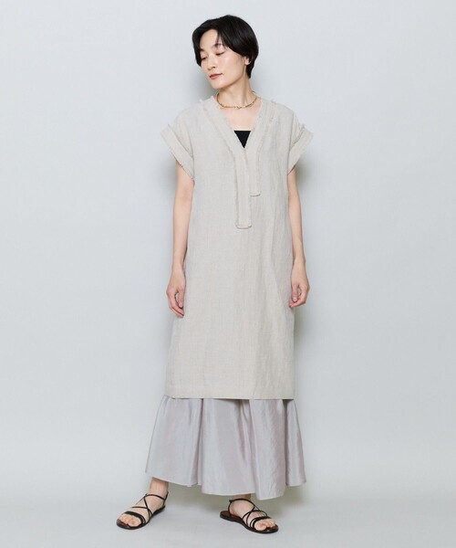 MOGA(モガ)の「リネンナチュラルワッシャーコクーンシルエットワンピース(ワンピース・レディース・キナリ・2)」の12枚目の写真