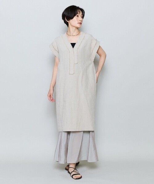 MOGA(モガ)の「リネンナチュラルワッシャーコクーンシルエットワンピース(ワンピース・レディース・キナリ・2)」の13枚目の写真