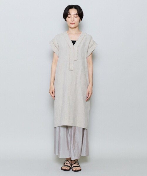 MOGA(モガ)の「リネンナチュラルワッシャーコクーンシルエットワンピース(ワンピース・レディース・キナリ・2)」の14枚目の写真