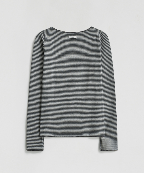 LMOOD WOMEN(エルムード ウーマン)の「マノン ストライプ Tシャツ グレー(Tシャツ/カットソー・レディース・その他・36/38)」の3枚目の写真