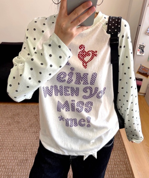 SHEENA（シーナ）の「ドットロゴラグランスリーブロンT（Tシャツ/カットソー・レディース・ホワイト・M）」の3枚目の写真