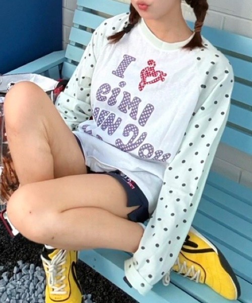 SHEENA（シーナ）の「ドットロゴラグランスリーブロンT（Tシャツ/カットソー・レディース・ホワイト・M）」の5枚目の写真