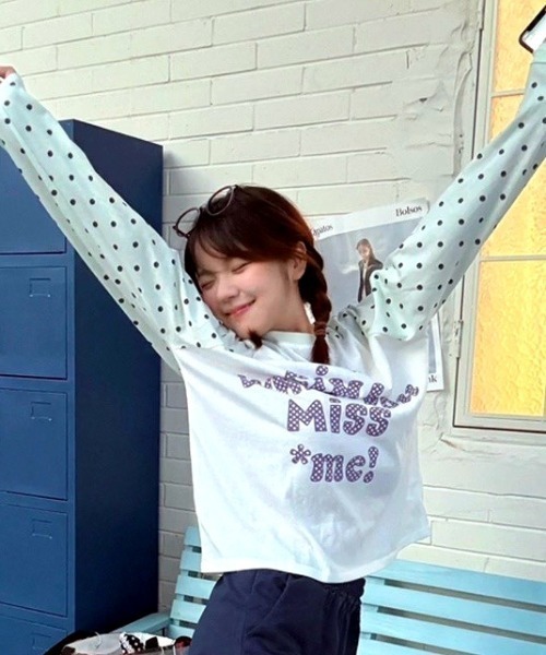 SHEENA（シーナ）の「ドットロゴラグランスリーブロンT（Tシャツ/カットソー・レディース・ホワイト・M）」の8枚目の写真