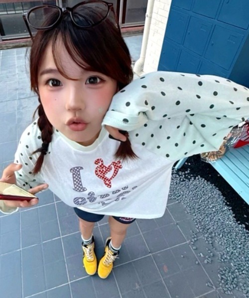 SHEENA（シーナ）の「ドットロゴラグランスリーブロンT（Tシャツ/カットソー・レディース・ホワイト・M）」の9枚目の写真