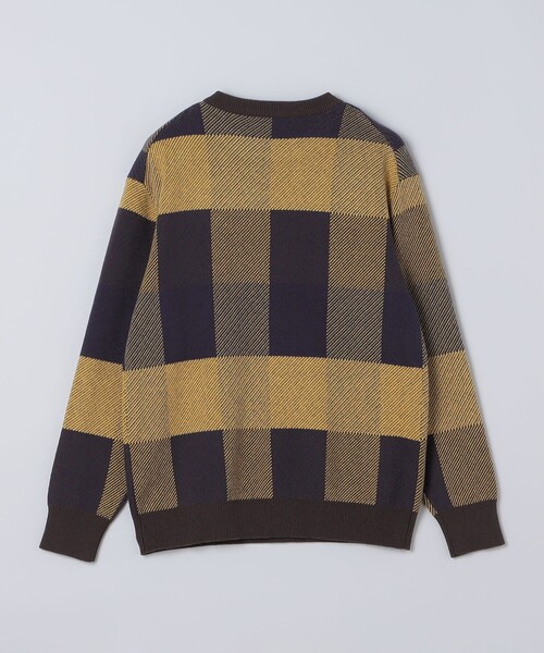 SHIPS(シップス)の「〈洗濯機可能〉チェック コットンカシミヤ クルーネック 26AW(ニット/セーター・メンズ・イエロー/ネイビー/オレンジ/グリーン・X-LARGE/LARGE/MEDIUM/SMALL)」の6枚目の写真