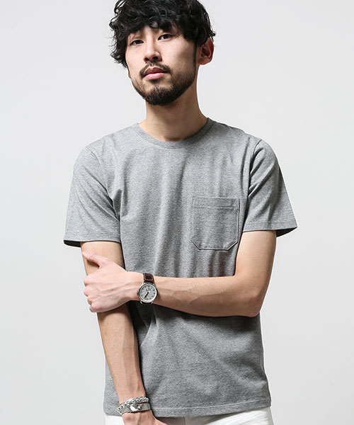 NANO universe（ナノユニバース）の「Anti Soaked (R)MIX Crew T（Tシャツ/カットソー・メンズ・グレー/チャコール/ネイビー・LARGE/MEDIUM/X-LARGE/SMALL）」の11枚目の写真