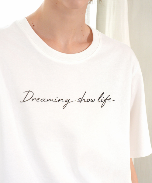PIGMENT(ピグメント)の「ストレッチドリーミングプリントTシャツ (YZTS2607032)(Tシャツ/カットソー・レディース・ホワイト/オートミール・FREE)」の5枚目の写真