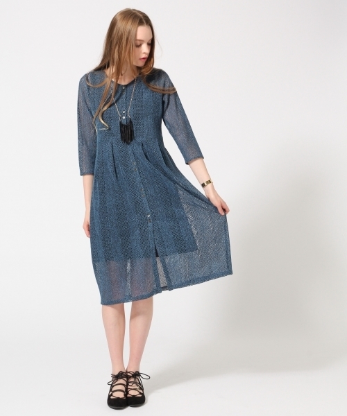 HARE（ハレ）の「2wayメッシュカットワンピース(HARE)（ワンピース・レディース・オフホワイト/グレー/ネイビー・FREE）」の3枚目の写真