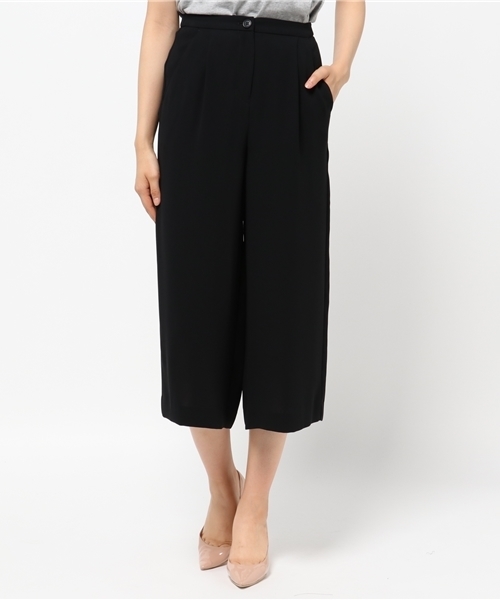 NATURAL BEAUTY BASIC(ナチュラルビューティーベーシック)の「キャミ×ワイドパンツセットアップ パンツ(その他パンツ・レディース・ダークベージュ/ブラック・MEDIUM/SMALL/X-SMALL)」の5枚目の写真