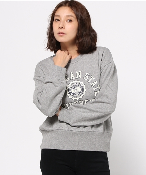 CUBE SUGAR(キューブシュガー)の「30/10 OLD裏毛ボリュームクルー(スウェット・レディース・ホワイト/グレー/カーキ/ネイビー・M)」の3枚目の写真