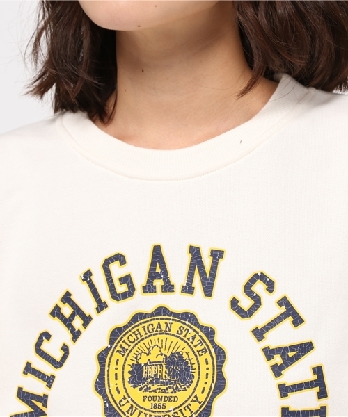 CUBE SUGAR(キューブシュガー)の「30/10 OLD裏毛ボリュームクルー(スウェット・レディース・ホワイト/グレー/カーキ/ネイビー・M)」の8枚目の写真