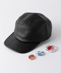 Another Edition | 【WEB店舗限定】缶バッチフェイクレザーキャップ ◆(キャップ)