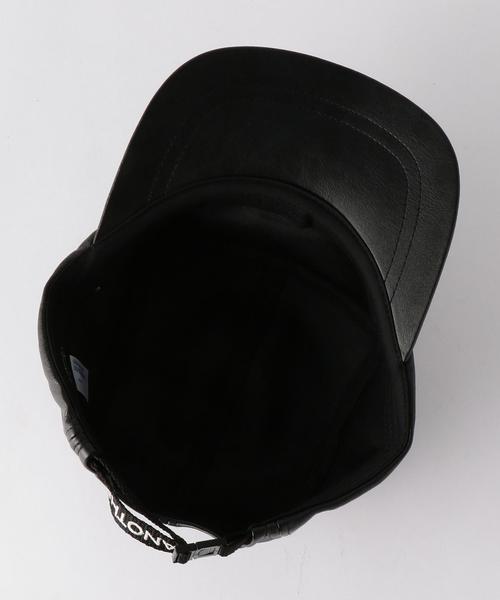 Another Edition(アナザーエディション)の「【WEB店舗限定】缶バッチフェイクレザーキャップ ◆(キャップ・レディース・ブラック・FREE)」の3枚目の写真