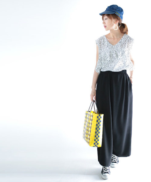 antiqua（アンティカ）の「クロスサルエルワイドパンツ（その他パンツ・レディース・グレー/ブラック/カーキ・M）」の11枚目の写真