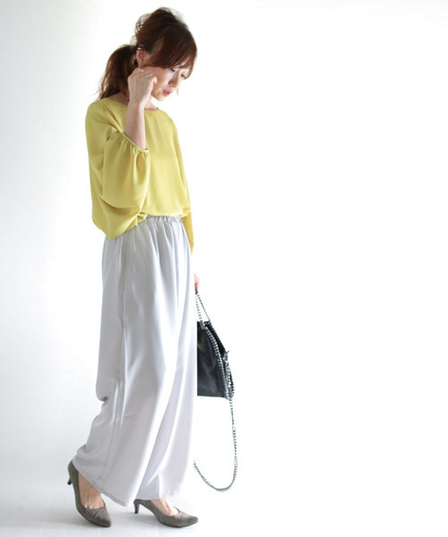 antiqua（アンティカ）の「クロスサルエルワイドパンツ（その他パンツ・レディース・グレー/ブラック/カーキ・M）」の9枚目の写真