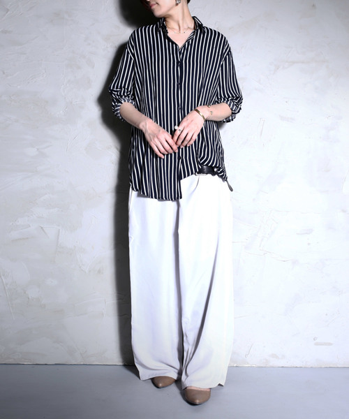 antiqua（アンティカ）の「クロスサルエルワイドパンツ（その他パンツ・レディース・グレー/ブラック/カーキ・M）」の13枚目の写真