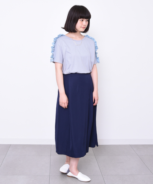 POU DOU DOU（プードゥドゥ）の「ラップガウチョ（その他パンツ・レディース・ネイビー/グリーン/グレー/レッド・3）」の3枚目の写真