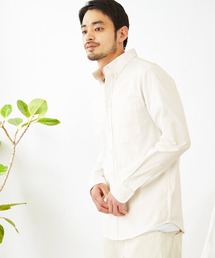 MONO-MART | ボタンダウン ハイストレッチ L/S オックスフォード シャツ(シャツ/ブラウス)