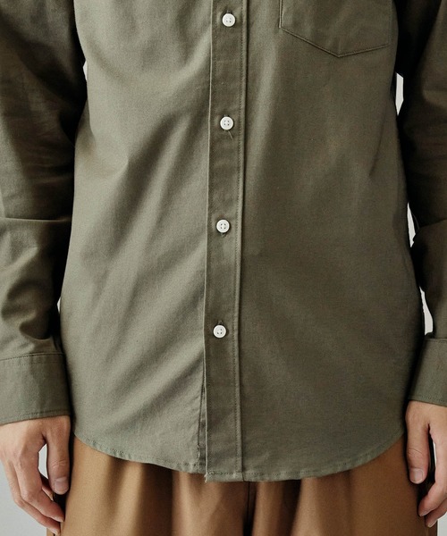 MONO-MART（モノマート）の「ボタンダウン ハイストレッチ L/S オックスフォード シャツ（シャツ/ブラウス・メンズ・ブラック/ベージュ/ネイビー/グレー/オフホワイト/ブルー/オリーブドラブ/バーガンディー/サックスブルー・M/L/XL/S）」の19枚目の写真